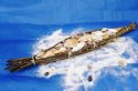 20 inches wholesale coconut twig boats with a lambis conch shell and mixed shells for shell gifts - Case of 24 @ $2.05 each 
