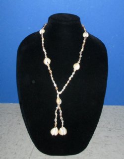 36 inc36 inches Nassa shell leis with seashell tassel necklace wholesale - $6.00 a dozen; 10 dozen @ $5.00 a dozen 