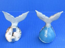 Hand-Painted Tiger Cowrie Shell Whale Tail Magnets - 10 pcs @ $1.60 each; 50 pcs @ $1.44 each