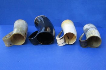 Wholesale Polished Buffalo horn mug with wood base - <font color=red>*SPECIAL SALE* </font>2 pcs @ $10.00; 12 pcs @ $9.00 each