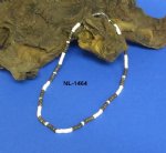 Brown & White Wholesale Coconut Necklaces with Brown Coconut and White Puka Beads - 18" $17.40 dz; 18' 5 dz @ $15.60 dz