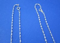 18 inch Rope style Electroplated silver chains (10 pcs, 50 pcs)