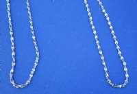 18 inch Rope style Electroplated silver chains (10 pcs, 50 pcs)