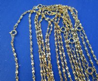 18 inch Rope style Electroplated gold chains (10 pcs, 50 pcs)