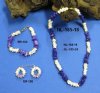 Wholesale Purple & Pink Shell Chip Necklaces -  24 inches @ $7.25 dz