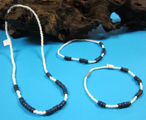 Black and White Puka Shell Jewelry 