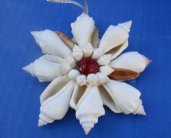Wholesale White Chula Star ornaments - 12 pcs @ $1.20 each. 60 pcs @ $1.05 each