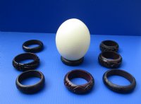 Wholesale Wooden Carved Ostrich Egg Display Stands with assorted designs (Bangle Style) - 2 pcs @ $3.90 each; 12 pcs @ $3.50 each
