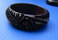 Wholesale Wooden Carved Ostrich Egg Display Stands with assorted designs (Bangle Style) - 2 pcs @ $3.90 each; 12 pcs @ $3.50 each