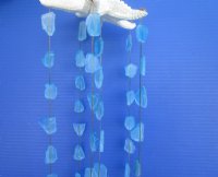 16 inch Mud Starfish w/Sea Glass Wind Chime (3 pcs, 24 pcs)