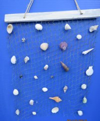 Wholesale Hanging Decorative Fish Net with small shells, 16 by 21 inches- 50 pcs @ $2.95 each 