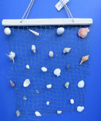 Wholesale Hanging Decorative Fish Net with small shells, 16 by 21 inches- 50 pcs @ $2.95 each 