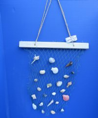 Wholesale Hanging Decorative Fish Net with small shells, 16 by 21 inches- 50 pcs @ $2.95 each 