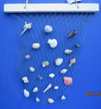 Wholesale Hanging Decorative Fish Net with small shells, 16 by 21 inches- 50 pcs @ $2.95 each 
