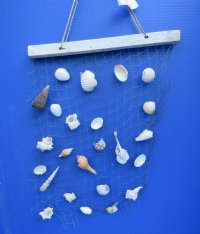Wholesale Hanging Decorative Fish Net with medium shells, 17 by 24 Inches- 5 pcs @ $3.25 each 