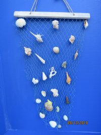 Wholesale Hanging Decorative Fish Net with medium shells - 5 pcs @ $3.25 each 