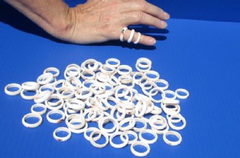 Wholesale Strombus Rings in a twisted Rope Design - 100 pcs @ $.60 each;  400 pcs @ $.54 each