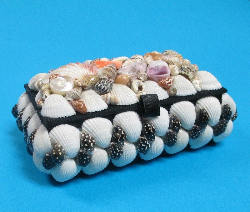 5 X 31/4 Rectangle Shell Box, Seashell Jewelry Box