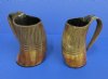 Wholesale Buffalo horn mug with full rustic look measuring 6 inches tall.  You are buying a buffalo horn mug similar to the ones pictured $25.00 each; Packed: 8 pcs @ $22.50 each