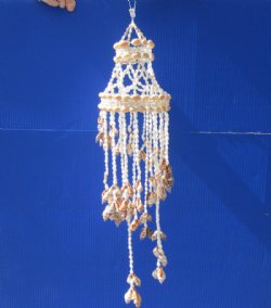 Wholesale 23" small Spiral Seashell Chandelier, or Spiral Shell Wind Chime - 2 pcs @ $9.00 each