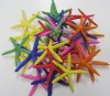 Wholesale dyed pencil finger starfish assorted colors 4 to 6 inches Packed 25 pieces @ .60 each