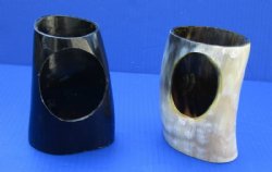 Wholesale Polished Buffalo Horn stand 4-3/4 inch to 5-3/4 inch tall - 2 pcs @ $6.00 each; 12 pcs @ $5.40 each
