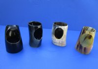 Wholesale Polished Buffalo Horn stand 4-3/4 inch to 5-3/4 inch tall - 4 pcs @ $3.75 each; 20 pcs @ $3.35 each 