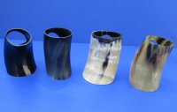 Wholesale Polished Buffalo Horn stand 4-3/4 inch to 5-3/4 inch tall - 4 pcs @ $3.75 each; 20 pcs @ $3.35 each 