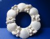 Wholesale White Seashell wreaths with Irish Deeps and Mixed White Shells 12-1/2 inch - Packed: 2 pcs @ $10.25 each