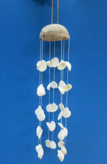 19 inch White Seashell Windchime (6 pcs, 24 pcs) 