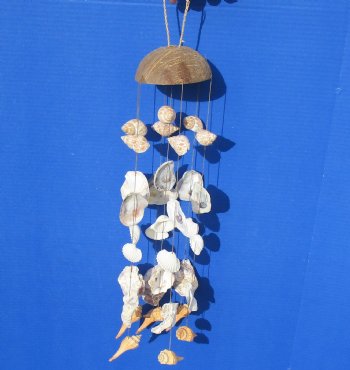 20 inch Wholesale seashell wind chime with mixed shells - Case of 20 pcs @ $2.80 each