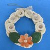 4 inches Wreath with Sliced Red lip Shells wholesale for shell wall art - Packed: 10 pcs @ $ 1.80 each; Packed: 30 pcs @ $1.60 each