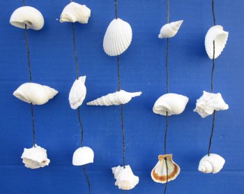 20 inch Assorted white shell wall hanger (6 pcs, 24 pcs)