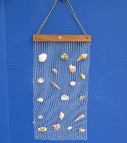 Wholesale Hanging Decorative Net with small shells 10x19 inches- 4 pcs @ $3.00 each; 20 pcs @ $2.70 each 
