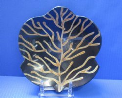 Wholesale Decorative Hand Carved and Hand Painted Buffalo Horn Leaf Shaped Bowls/Trays 7-1/2 to 8 inches - <font color=red>*Sale* </font> 2 pcs @ $9.00 each; 6 pcs @ $8.00 each