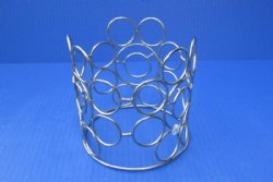 Wholesale 5"x5" round silver color stands for sale - <font color=red>*SALE* </font> 2 pcs @ $4.00 each; 6 or more @ $3.50 each (Buffalo horn not included)