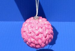 Wholesale 2-1/2 inch Assorted colors of Decorative Nassa ball ornaments - 5 pcs @ $3.00 each; 30 pcs @ $2.65 each