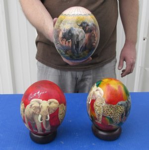 Decoupage Ostrich Eggs