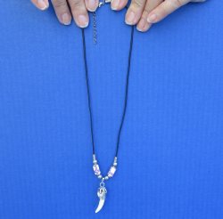 Three Alligator Tooth Necklaces 1/2 to 1-1/2 inch