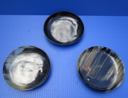 Wholesale Round Buffalo Horn Plate 6 inches - 2 pcs @ $8.50; 8 pcs @ $7.65 each