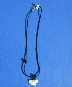 18 inch necklace w/ 5/8" to 7/8" Tiger shark tooth (10 pcs, 60 pcs)