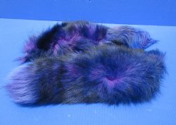 Blue/Purple/Pink Dyed Fox tails 15 to 18 inch (2 pc, 8 pc)