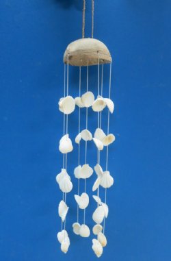 19 inch White Seashell Windchime (6 pcs, 24 pcs) 