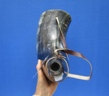 Buy this 21 inch Polished Buffalo blowing horn with leather strap for $25