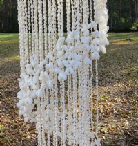 45 inches Large White Spiral Shell Wind Chimes wholesale made out of white  shells - $35.00 each