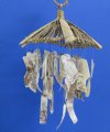 22 inches twig top with sliced saddle oyster shell wind chimes wholesale, a rustic style wind chime - Min: 3 pcs @ $5.00 each; 12 or more @ $4.15 each