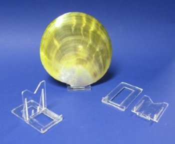 2 piece Plastic, Acrylic Easel Stands for Agate Slices and Seashell Display Stands - 36 sets @ .40 each