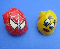 Painted Hermit Crab Shells in Assorted figures, designs and colors 1-1/4" to 2" - 50 pcs @ $.40 each; 200 pcs @ $.36 each