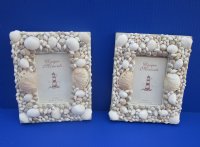 6-1/2 by 8 inches Wholesale Seashell Picture Frames - 3 pcs @ $7.00 each; 15 pcs @ $6.25 each