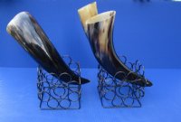 Wholesale 5"x5" square dark color stands for sale - $11.25 each; 6 or more @ $9.90 each (Buffalo horns not included)
